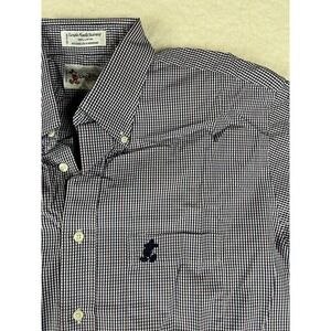 Disney Walt‎ World Mickey Mouse Gingham Button Down Shirt Large L Men's